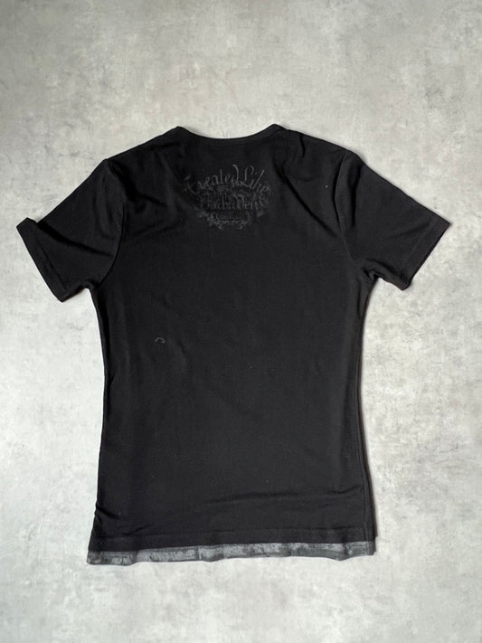 【VINTAGE】in the attic homme Distressed Layered Graphic T-Shirt / Black