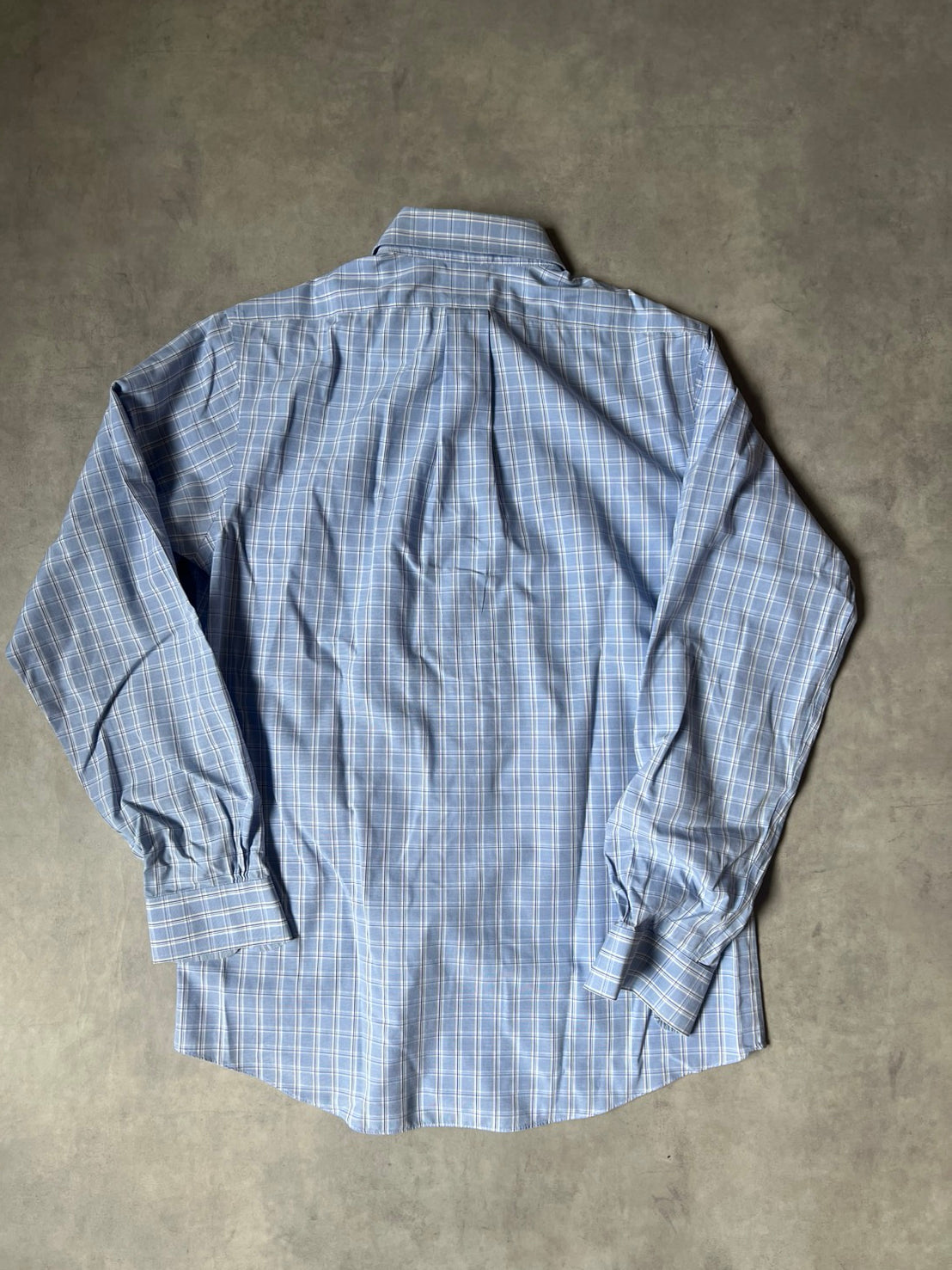 【VINTAGE】Brooks Brothers "REGENT" 플래드 논아이언 수피마 코튼 셔츠 / 블루 & 화이트