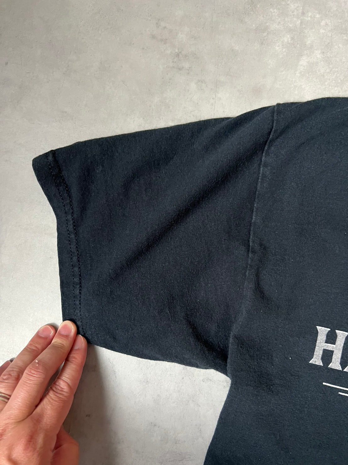 【VINTAGE】Harley-Davidson "Clare's Niagara Falls" Graphic T-Shirt / Faded Black