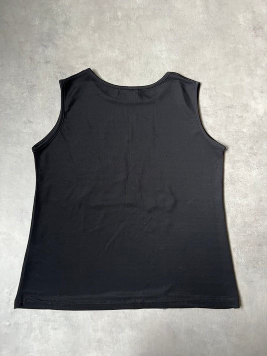 【VINTAGE】Ladies londa Heisei Gyaru Glitter Graphic Tank Top / Shibuya 109 Fashion