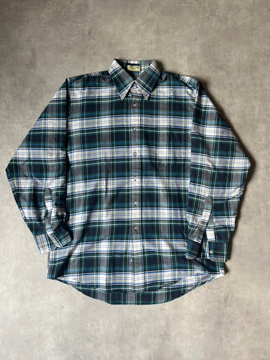 【VINTAGE】L.L.Bean Made in USA Plaid Button-Down Shirt / Green & Blue