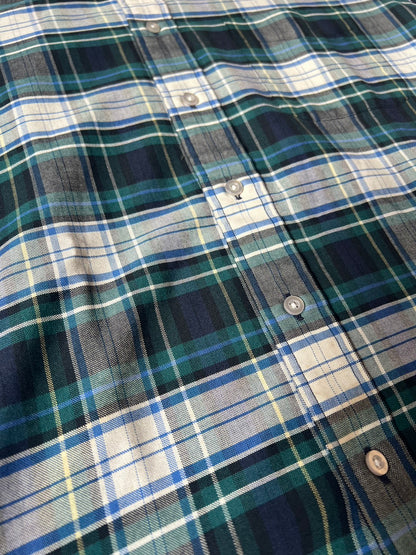 【VINTAGE】L.L.Bean Made in USA Plaid Button-Down Shirt / Green & Blue