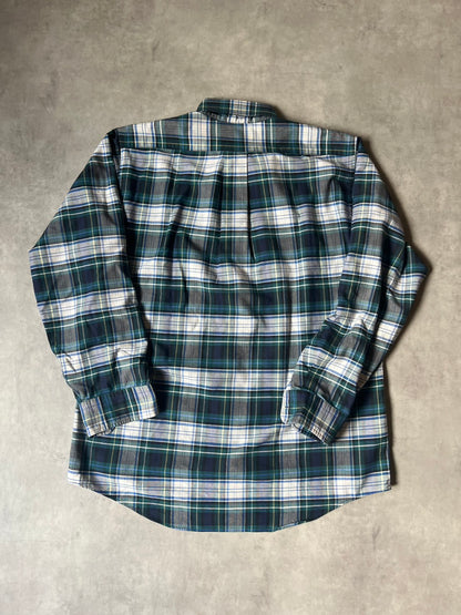 【VINTAGE】L.L.Bean Made in USA Plaid Button-Down Shirt / Green & Blue