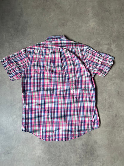 【VINTAGE】RALPH LAUREN Plaid Short-Sleeve Button-Down Shirt / Pink & Multi-Color